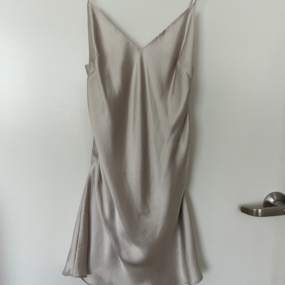 ZARA silk slip mini dress